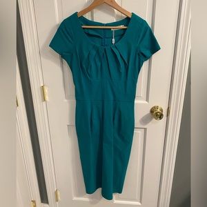 Teal green short sleeve dress